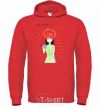 Men`s hoodie The man of the future bright-red фото