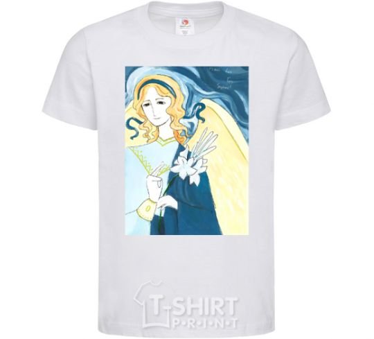 Kids T-shirt May God protect you White фото