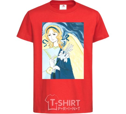 Kids T-shirt May God protect you red фото