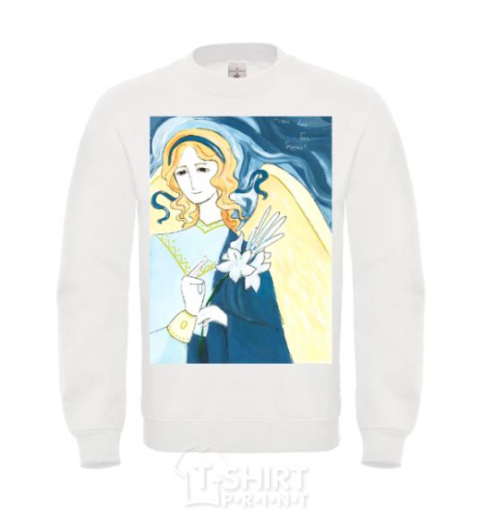 Sweatshirt May God protect you White фото