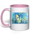 Mug with a colored handle We will win light-pink фото