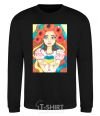 Sweatshirt Ukrainian woman with poppies black фото