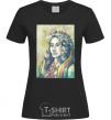 Women's T-shirt Ukrainian woman in a wreath black фото