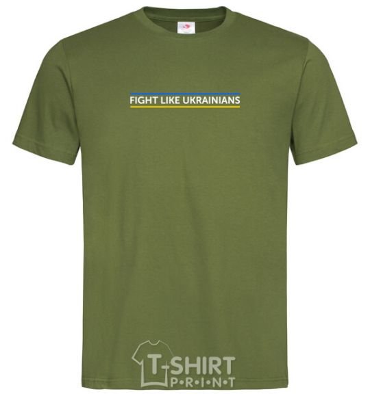 Men's T-Shirt Fight like Ukraininan millennial-khaki фото