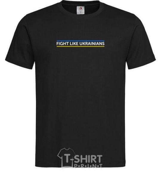 Мужская футболка Fight like Ukraininan Черный фото
