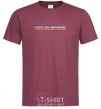 Men's T-Shirt Fight like Ukraininan burgundy фото