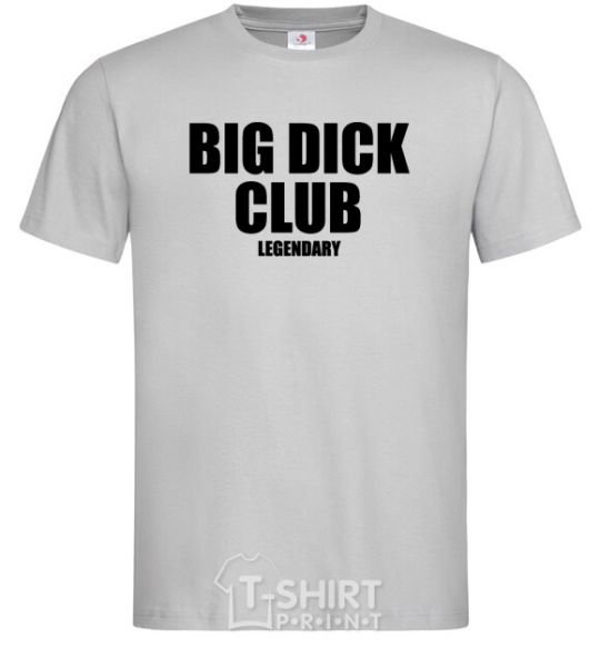 Men's T-Shirt Big dick club legendary grey фото