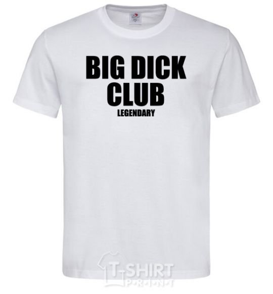 Men's T-Shirt Big dick club legendary White фото