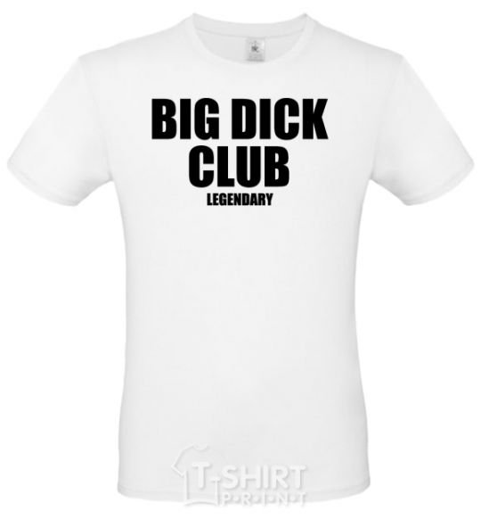 Men's T-Shirt Big dick club legendary White фото