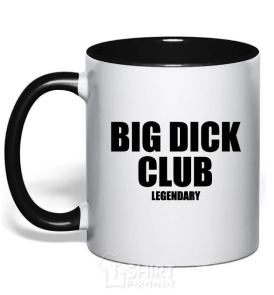 Чашка с цветной ручкой Big dick club legendary Черный фото