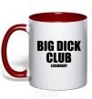 Mug with a colored handle Big dick club legendary red фото