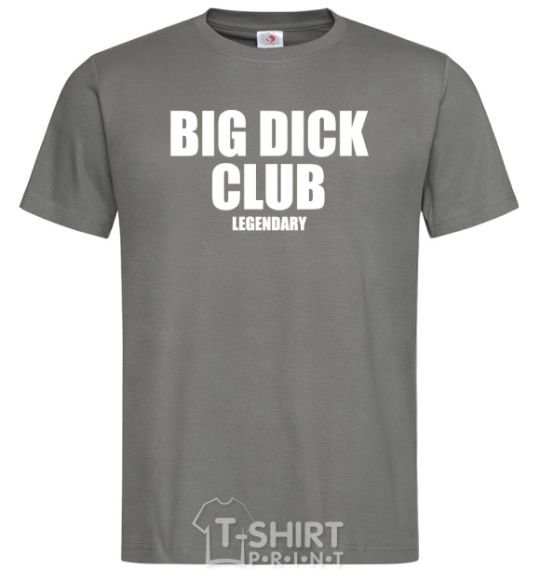 Men's T-Shirt Big dick club legendary dark-grey фото