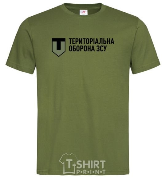 Men's T-Shirt Territorial defense of the Armed Forces of Ukraine millennial-khaki фото