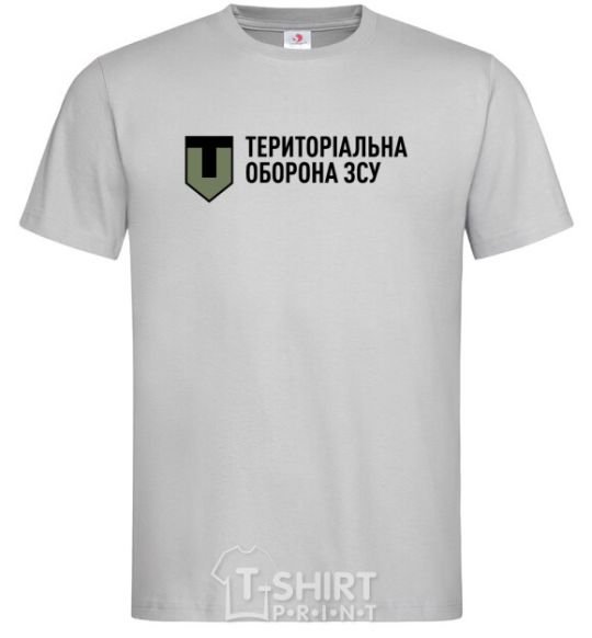 Men's T-Shirt Territorial defense of the Armed Forces of Ukraine grey фото