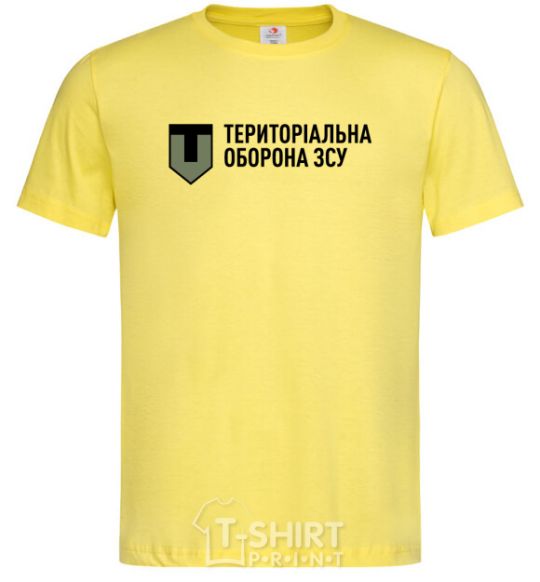 Men's T-Shirt Territorial defense of the Armed Forces of Ukraine cornsilk фото