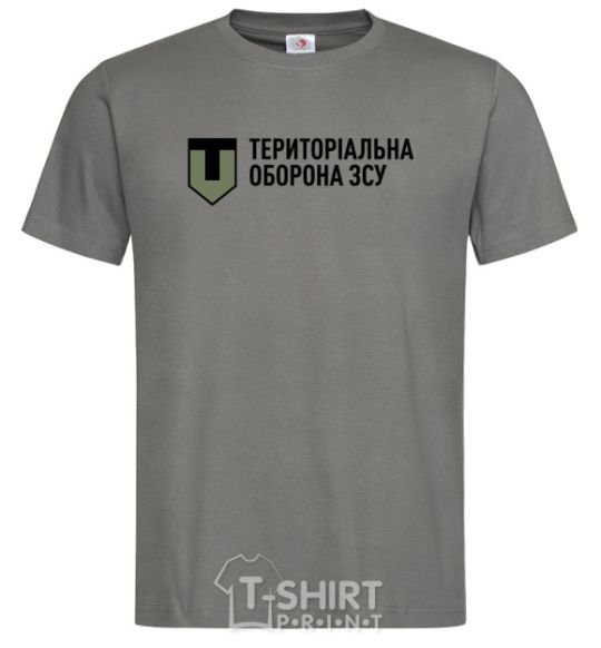 Men's T-Shirt Territorial defense of the Armed Forces of Ukraine dark-grey фото