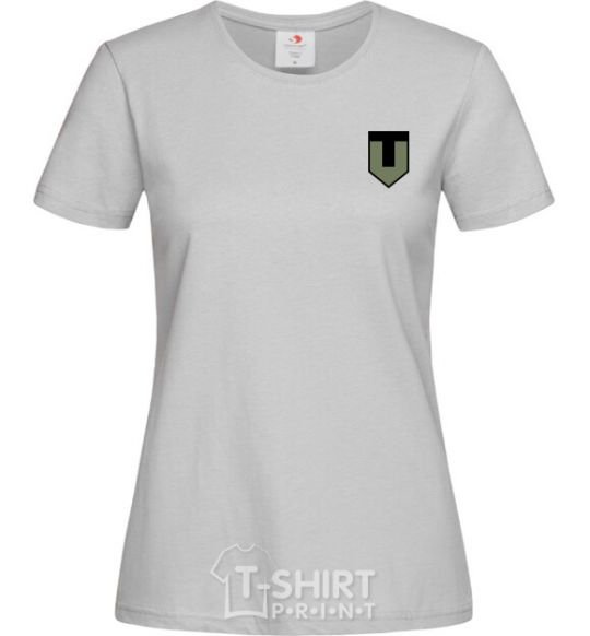 Women's T-shirt TRO emblem grey фото