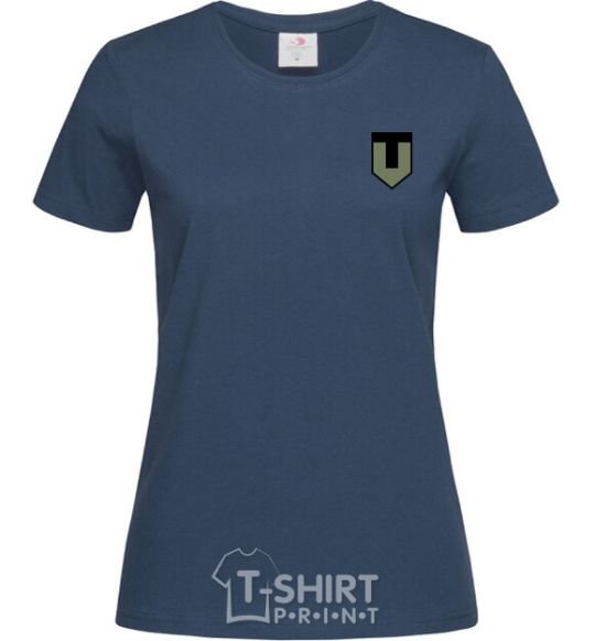 Women's T-shirt TRO emblem navy-blue фото