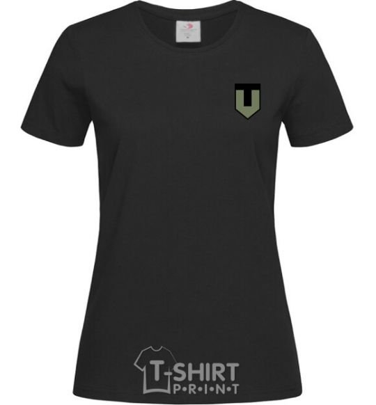 Women's T-shirt TRO emblem black фото