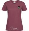 Women's T-shirt TRO emblem burgundy фото