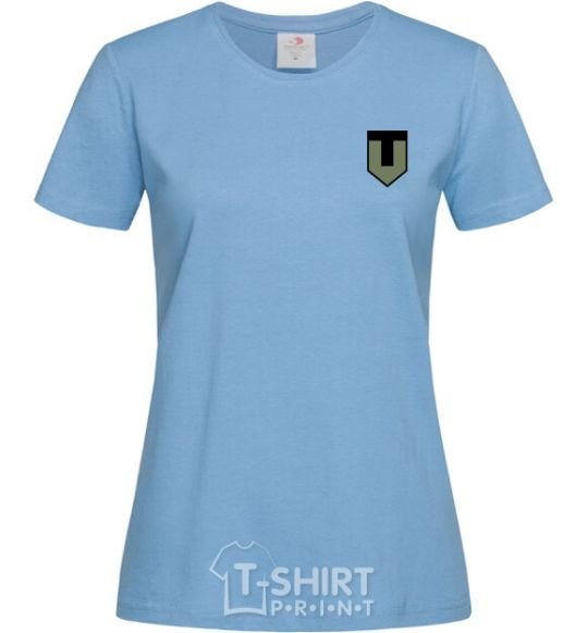 Women's T-shirt TRO emblem sky-blue фото