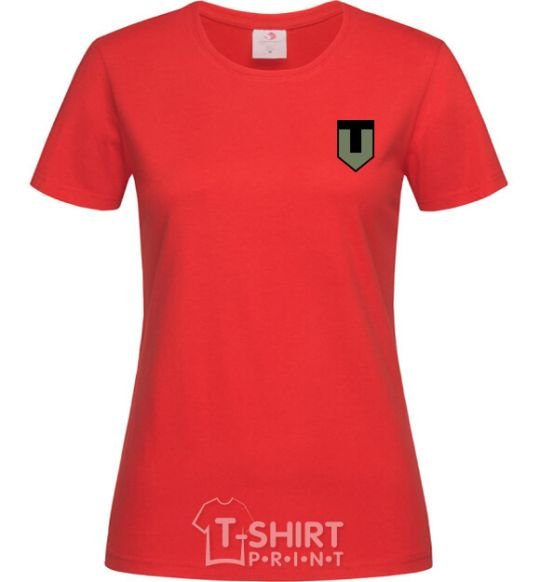 Women's T-shirt TRO emblem red фото
