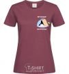 Women's T-shirt My calidor is my fortress burgundy фото