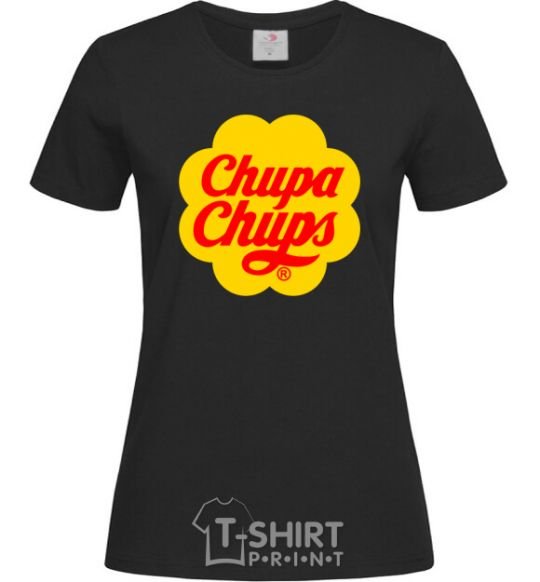 Women's T-shirt Chupa Chups black фото