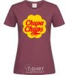 Women's T-shirt Chupa Chups burgundy фото