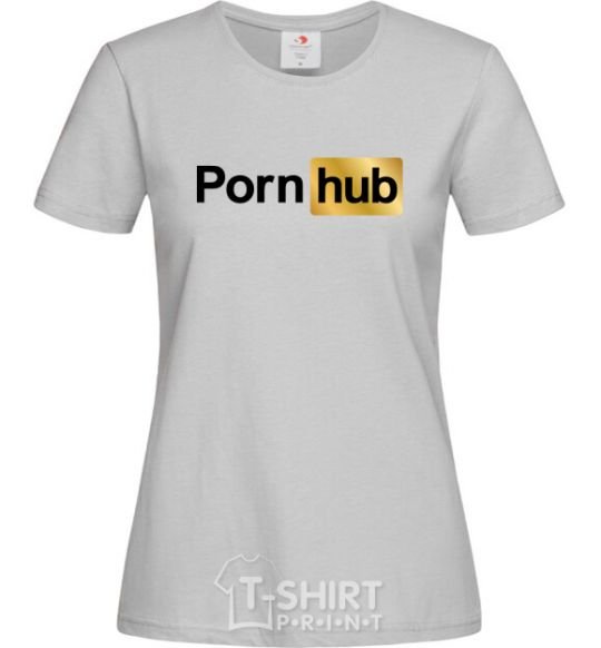 Women's T-shirt Pornhub grey фото