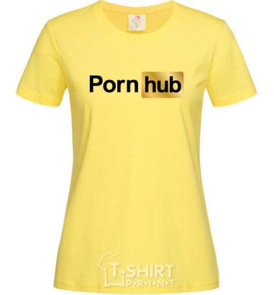 Women's T-shirt Pornhub cornsilk фото