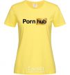 Women's T-shirt Pornhub cornsilk фото