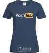 Women's T-shirt Pornhub navy-blue фото