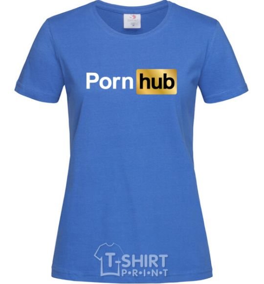 Women's T-shirt Pornhub royal-blue фото