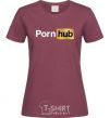 Women's T-shirt Pornhub burgundy фото