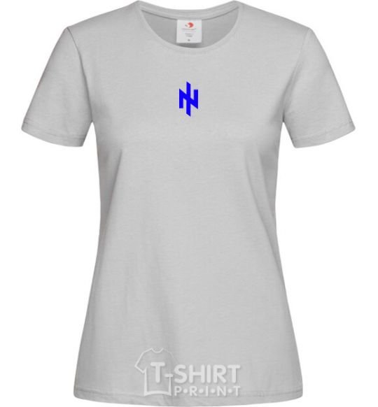 Женская футболка Азов Ідея Нації Серый фото