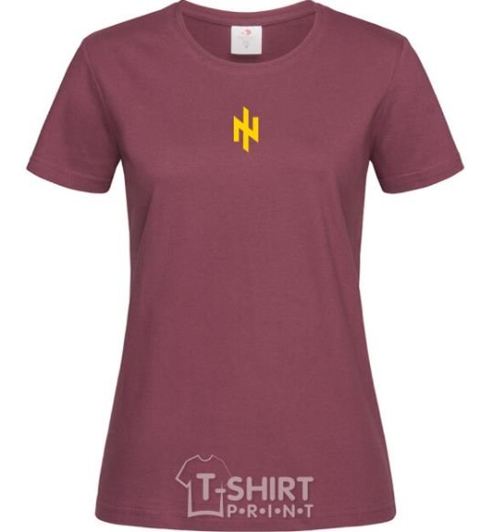 Women's T-shirt Azov Idea of the Nation burgundy фото