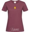 Women's T-shirt Azov Idea of the Nation burgundy фото