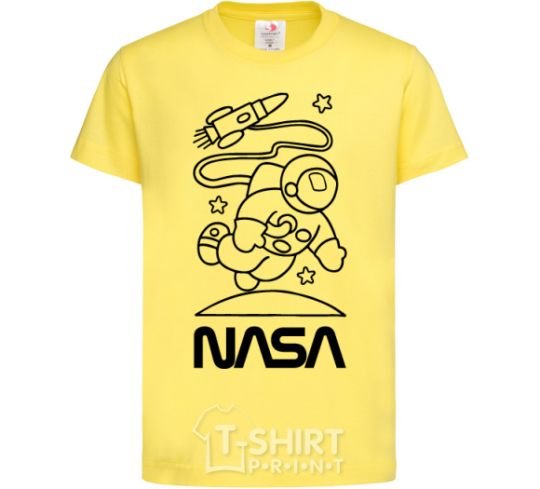 Kids T-shirt Nasa white cornsilk фото