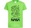 Kids T-shirt Nasa white orchid-green фото