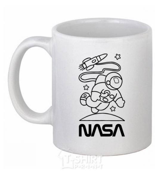 Ceramic mug Nasa white White фото