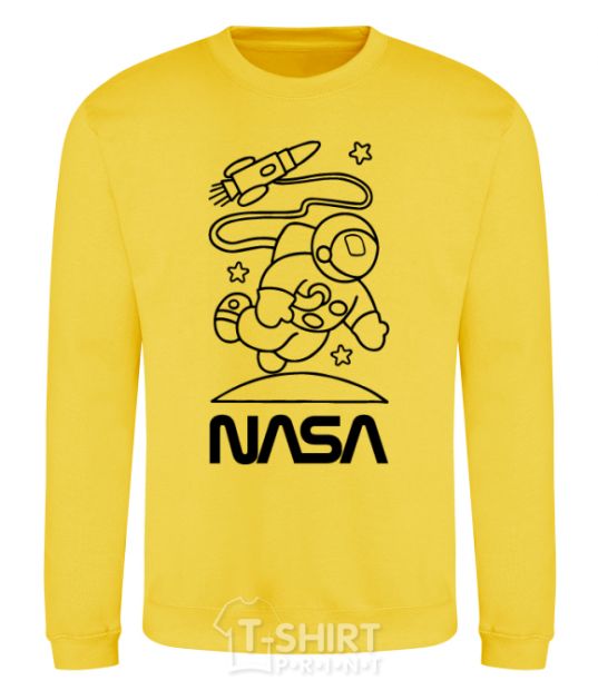 Sweatshirt Nasa white yellow фото