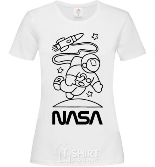 Women's T-shirt Nasa white White фото