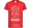 Kids T-shirt Nasa white red фото