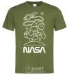 Men's T-Shirt Nasa white millennial-khaki фото