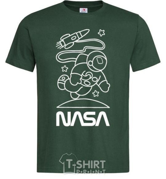 Мужская футболка Nasa білий Темно-зеленый фото