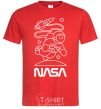 Men's T-Shirt Nasa white red фото