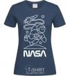 Women's T-shirt Nasa white navy-blue фото