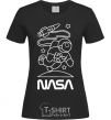 Women's T-shirt Nasa white black фото