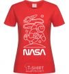 Women's T-shirt Nasa white red фото